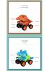 Dual Pull-back Inertia Tyrannosaurus Rex Off-road Toy Car - Shock-absorbing, Drop-resistant for Kids