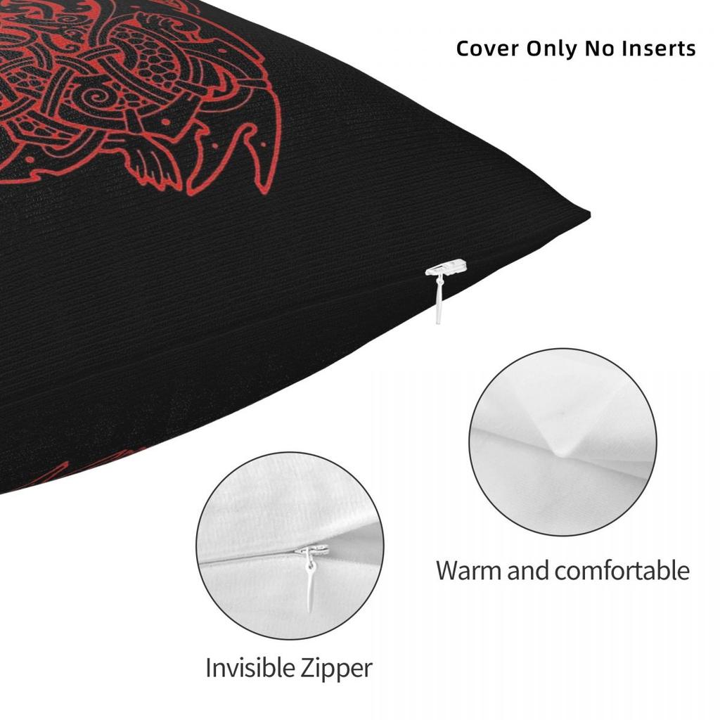 Fenrir Mytho Square Pillowcase Polyester Linen Velvet Printed Zip Decor Pillow Case Sofa Cushion Case