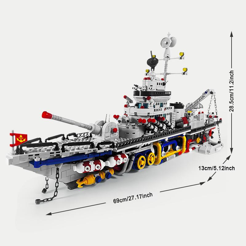 Military Building Blocks Set Mechanical Warship Construction Airplane Battleship Model Toys for Kids Christmas Birthday Gift
