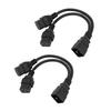 Dual IEC320 C19 Female To IEC320 C20 Male Power Cord Y Type Splitter IEC320 C19 To C20 Splitter