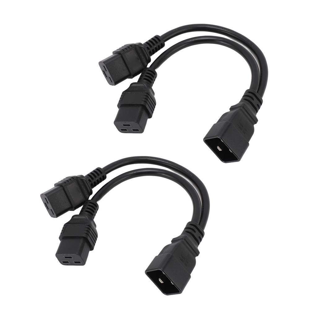 Dual IEC320 C19 Female To IEC320 C20 Male Power Cord Y Type Splitter IEC320 C19 To C20 Splitter