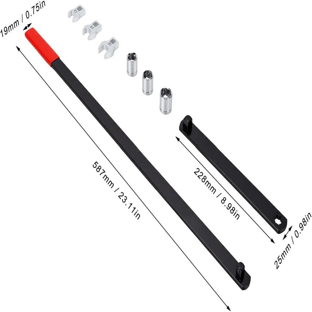 8pcs 1/2 Inch Drive Serpentine Belt Tool Universal Fit Belt Removal Tool For Belt Tensioner Service