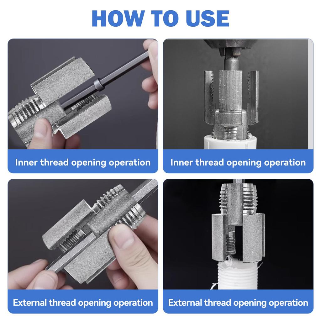 Universal Internal External Pipe Threading Tool Compact Durable Hand Tool for Fast Pipe Fittings and Plumbing Repairs