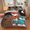 3Pcs Pumpkin Moon Pirate Puppy Adventure Bedding Set Quilt Cover Pillowcase Home Christmas Halloween Gift 1 Duvet Cover 2 Pillowcase S1361