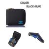 Umbro Bifold Wallet with Round Zipper Men's (Black/Blue)