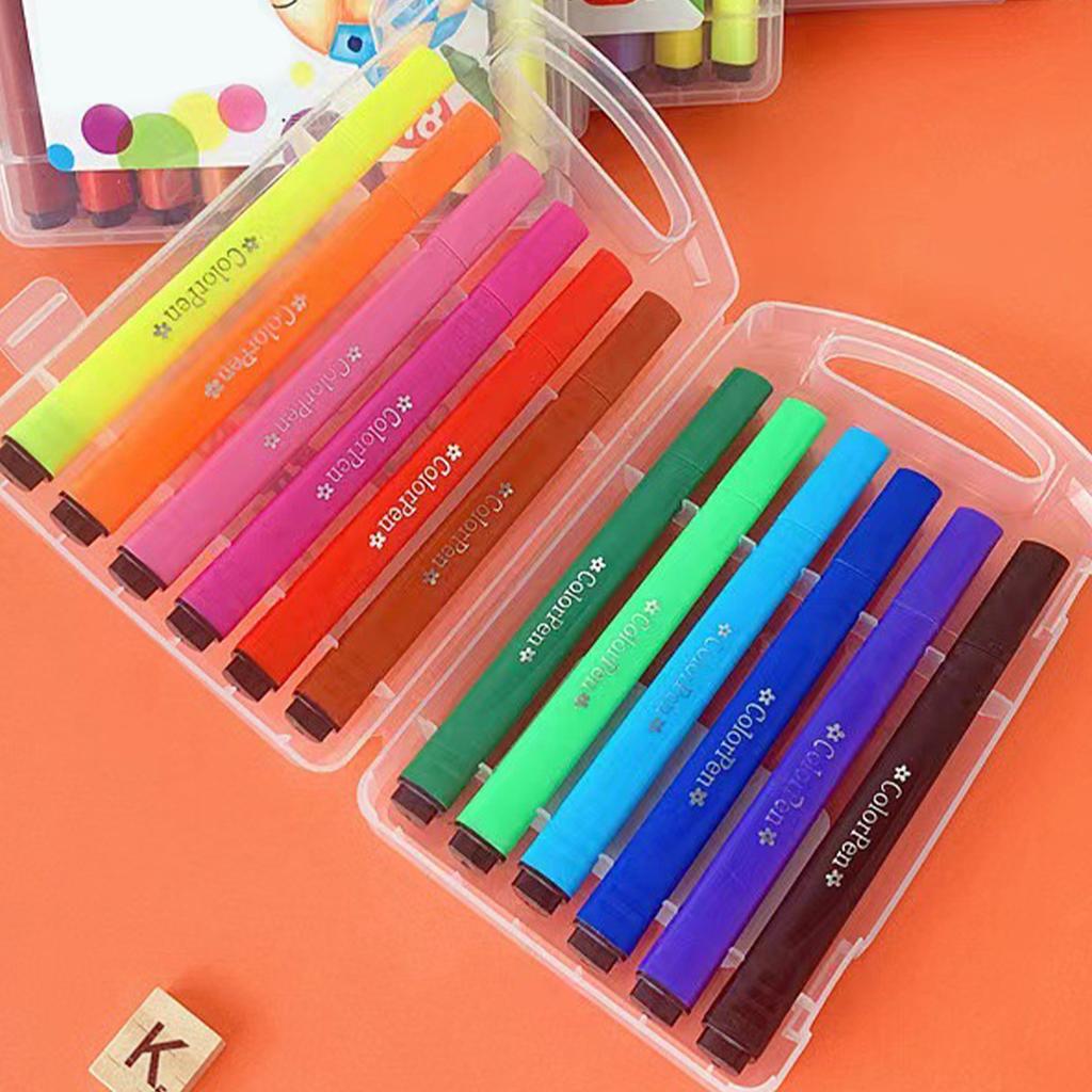 Zeichenstifte 12 Helle Farben Tragbar Breite Anwendung Kreativität anregen Wasserfarbstift zum Ausmalen Basteln DIY