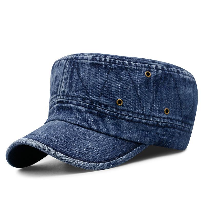Hat Washed Do Old Denim Breathable Military Cap Outdoor Sunshade Flat Cap Leisure Duck Tongue Cap
