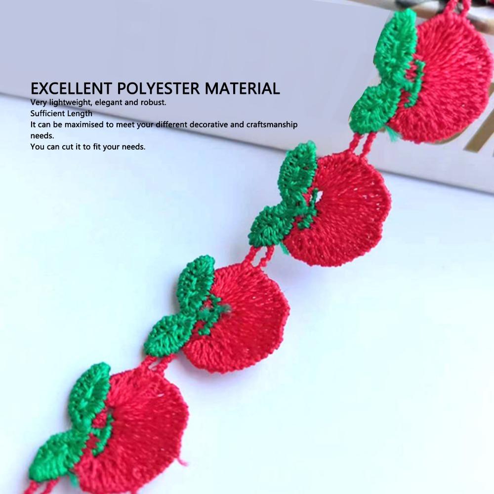 

4pcs Fruit Fruit Lace Trim Embroidered Lace Edge Trim Lace Fruit Pattern Lace Trim DIY Handmade