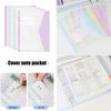 4/6/8Pcs 11 Holes Punched Pocket Water Resistant Letter Size Document Wallet with Clear Label Window for Office School