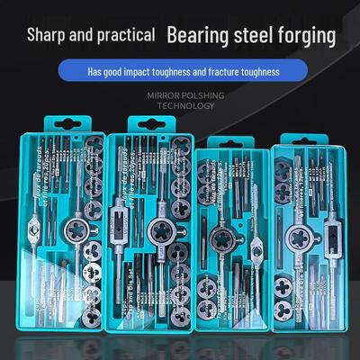 Metric & Imperial Hand Tap Wrench Set with Die Twister Rack