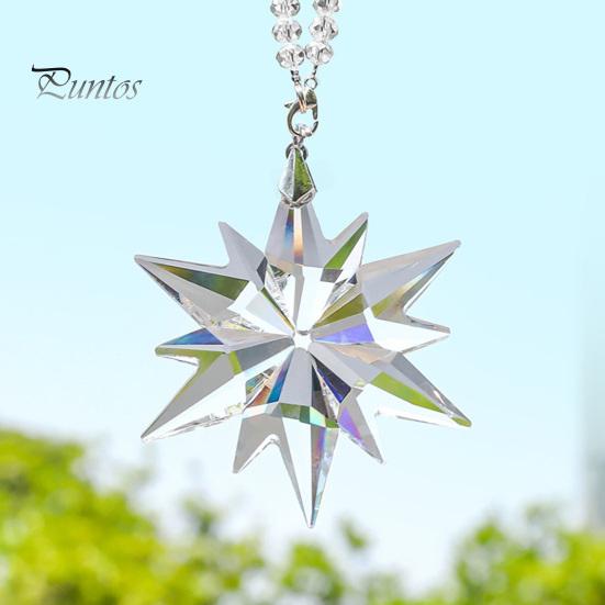 Weihnachtsschmuck, klare Schneeflocke, Kunstkristall-Ornamente, Schneeflocke, Sonnenfänger, hängende Verzierung, Zubehör, Weihnachtsdekoration