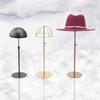 Adjustable Hat Holder Wigs Head Stand Practical Metal Home Hat Storage Stable Metal Stand for Hat and Wig Display