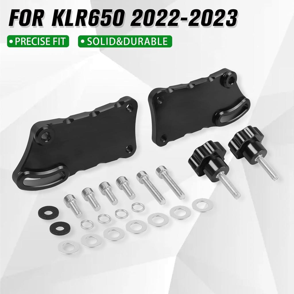 CNC Adjuster Windshield Risers Replacement for Kawasaki KLR650 KLR 650 2022 2023 2024 2025 Motorcycle Adjustable Windscreen Risers Mount Windshield