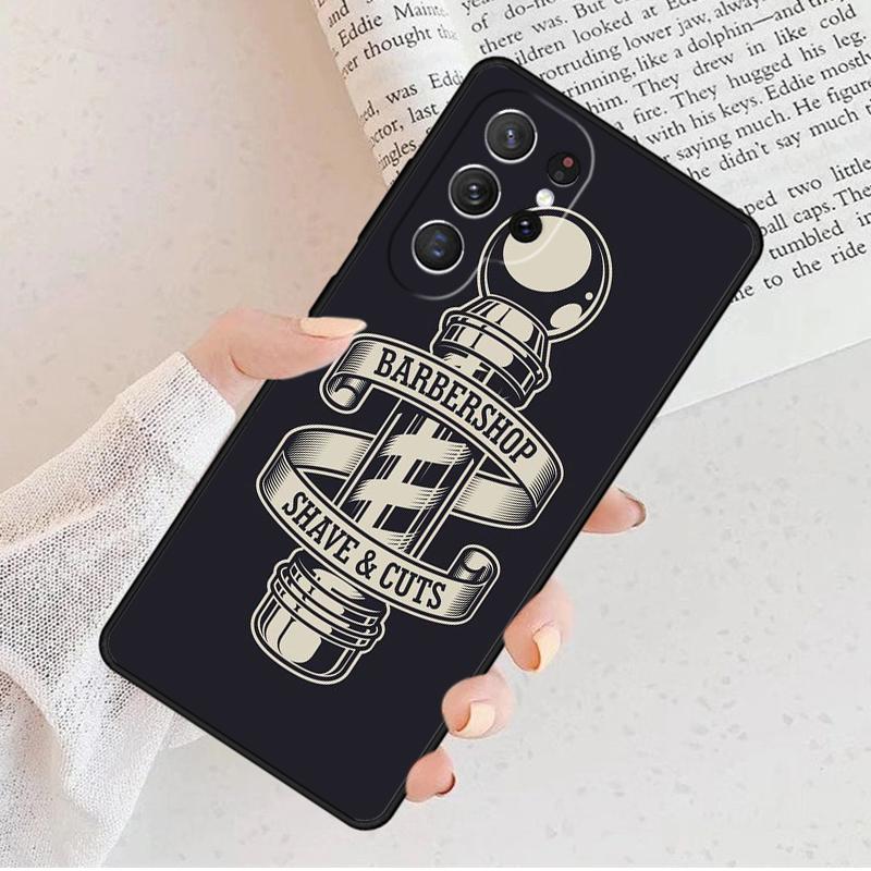Barber Shop Hair Stylist Salon Phone Case For Samsung Galaxy S25 S23 S30 S8 S21 S20 FE S24 S22 Note 10 20 Plus Lite Ultra