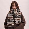 Women's Korean Style Autumn/Winter Jacquard Scarf & Hat Set – Versatile Shawl and Neck Warmer for Couples and Students