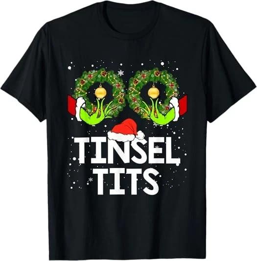 Jingle Balls Tinsel Tits Matching Couple Chestnuts T-Shirt 4XL