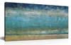 BWA Painting Interior Varnished Wall Art 100cm X 50cm Art Panel Art Board Nordic Ocean Blue Oil Painting Abstract (Waterfront No. 2)