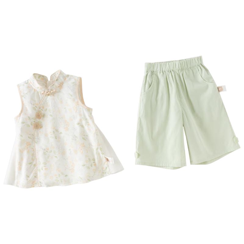 

DAVE & BELLA Girls Cool-Feel Antibacterial Capri Set 90cm