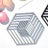 Creative Silicone Hexagon Geometric Drink Holder Hollow Placemat Coaster Cup Pad Trivet Mats