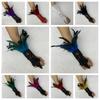 Wristband Feather Lace Glove Embroidery Women Halloween Cuffs Halloween Feather Gloves  Carnival