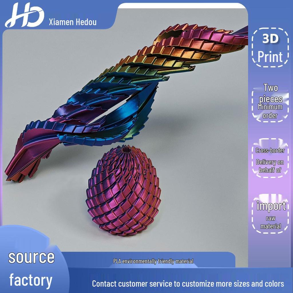3D Printed Shape-changing Dragon Egg Decompression Ball Model