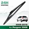Rear Windshield Wipers Blades,Premium All-Season Wiper blades Replacement For Peugeot 3008 2009-2016,Natural Rubber Bayonet,Easy to Install 12″