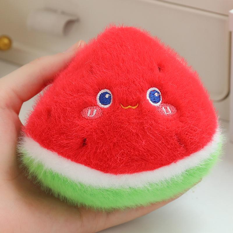 Cute Fruit Keychain Girls Bag Pendant School Bag Back Plush Toy Doll Wedding Throwing Doll