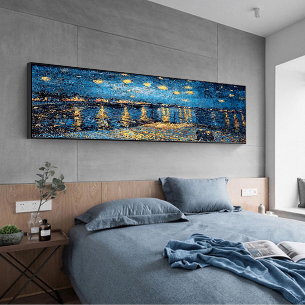 Starry Night Oil Paintings By Van Gogh Canvas Posters and Print Famous Impressionist Art Pictures for Modern Living Room Cuadros