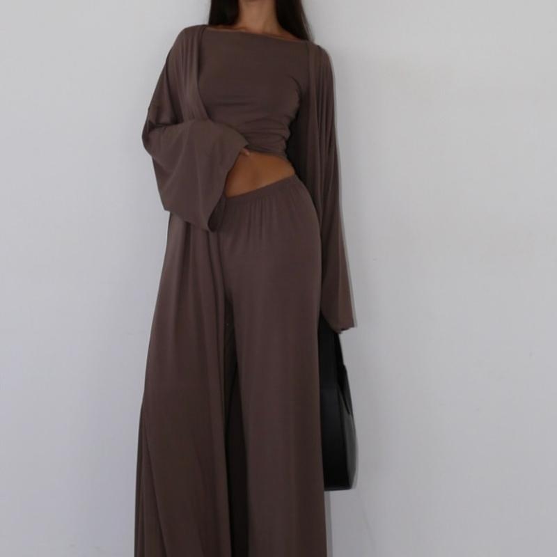 European and American women's summer casual cardigan set