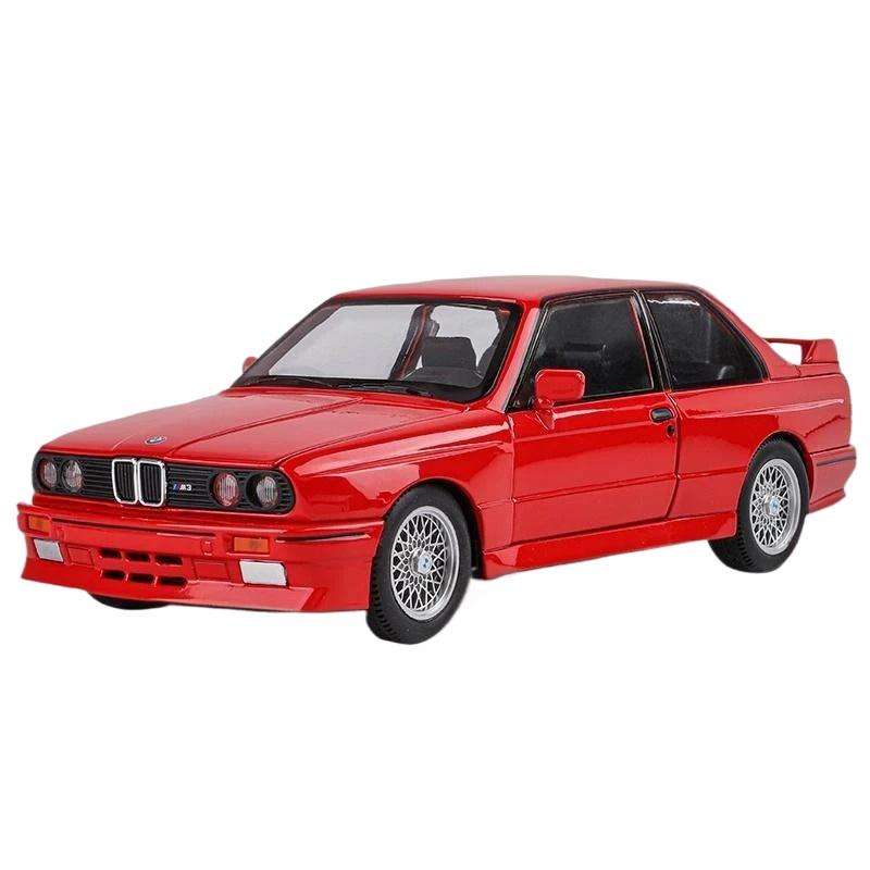 Maßstab 1/24 BMW M3 E30 Legierung Sport Rennwagen Modell Diecast Metall Klassisches Auto Fahrzeugmodell Simulation Sound & Licht Spielzeug Geburtstagsgeschenk