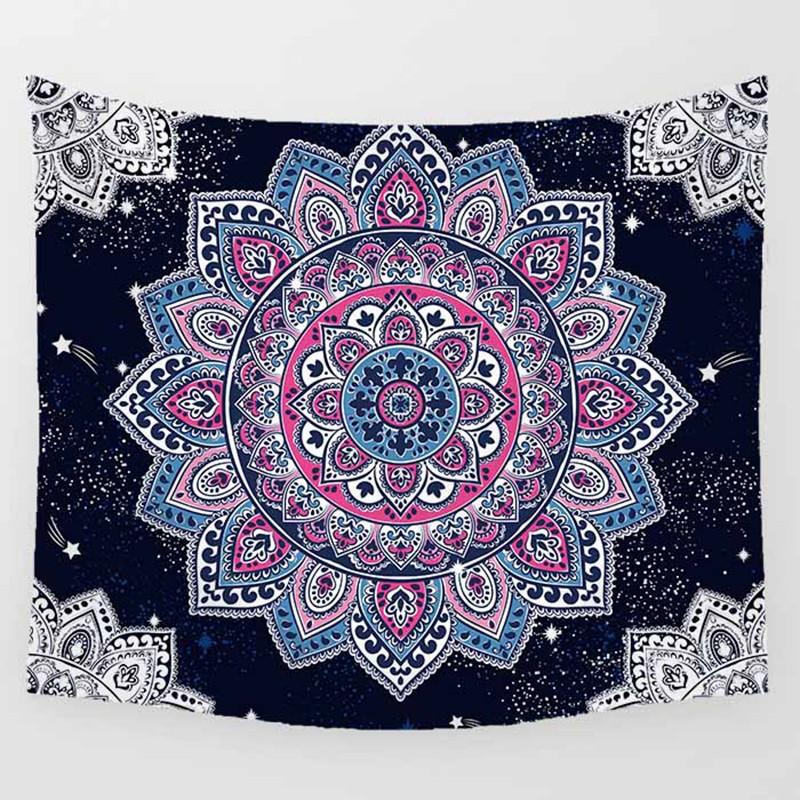 Gobelín do obývacího pokoje s pohovkou, mandala, nástěnný závěsný nástěnný tapiserie, bytové dekorace, gobelín do ložnice