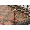 Luxury Brass and Metal Chess Set French Staunton Copper Black 30.48cm