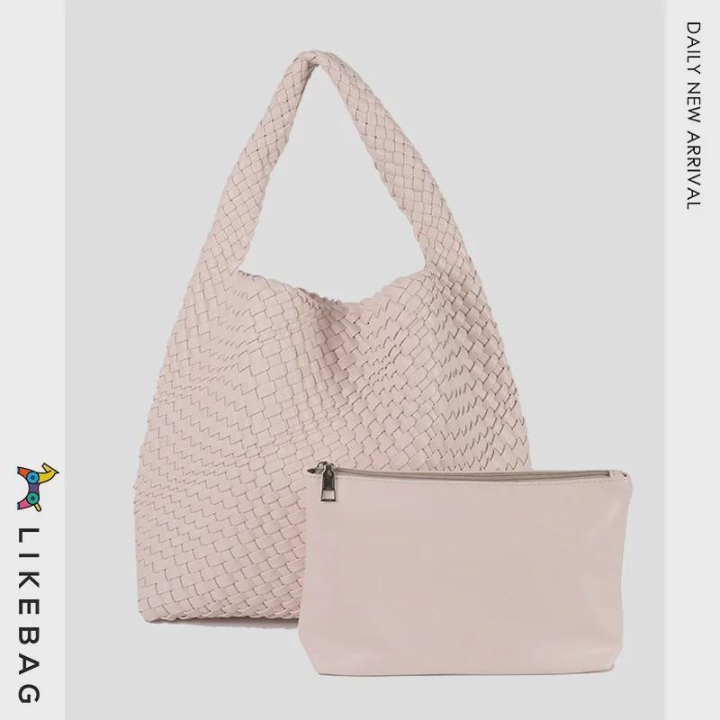 

2026 Trendy Women s Hand-Woven Shoulder Bag - Large Capacity Mother-and-Child Tote