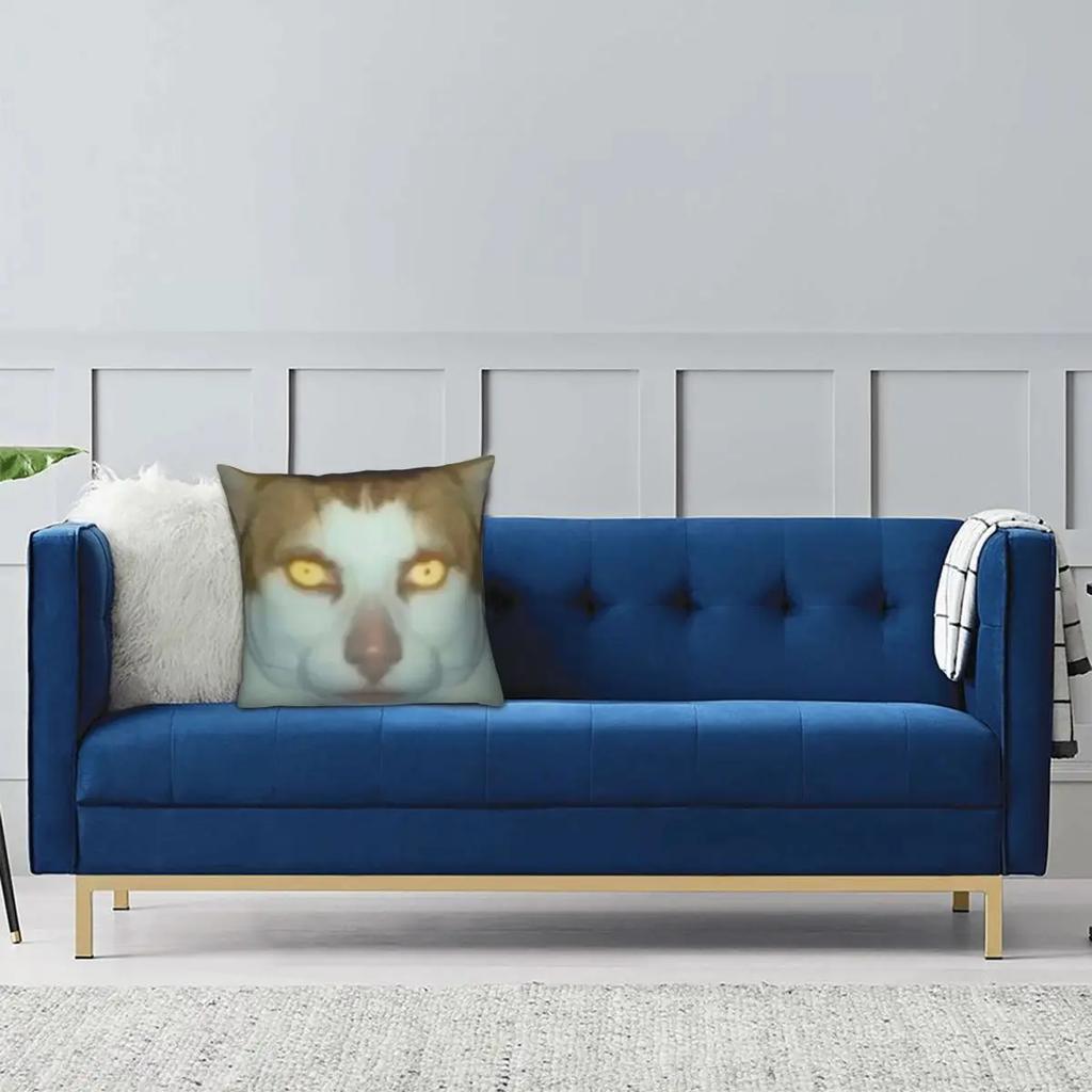 Monday Left Me Broken Cat Pillowcase Double-sided Printing Polyester Cushion Cover Decor Pillow Case Cover Seat Zippered 40X40cm
