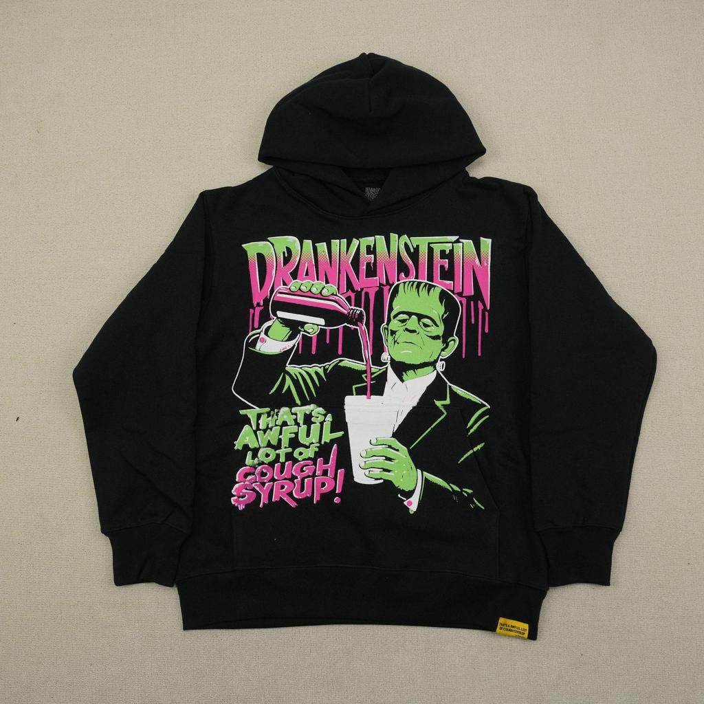 "That's an Awful Lot of Cough Syrup" Anime Print Hoodie for Men - Trendy Brand Original Label.