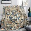 Cat Flower Print Flannel Blanket, High quality Comfortable for All Seasons, Home Decor, Warmth and Comfort, Perfect for Christmas Gifts43