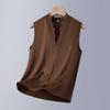 Black Spring/Summer Satin Lace Trim Vest – Slimming Women's Elegant Layered Top