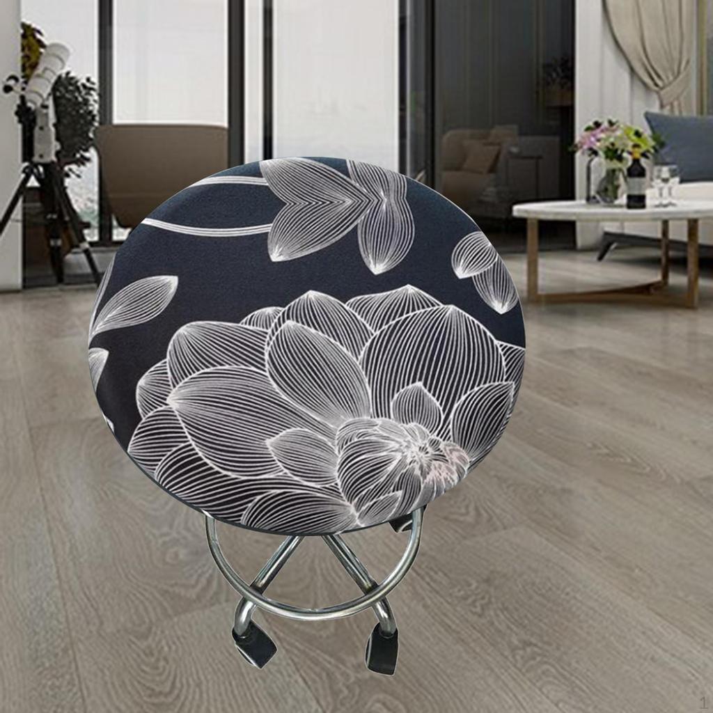 Stool Covers .11-16" Small Round Upholstered , Washable Dustproof Barstool Seat Slipcover
