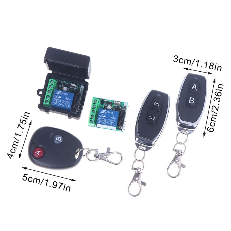 DC 12V 1CH Relay Receiver Module RF EV1527 Learning Code Transmitter Access Control 433Mhz Universal Wireless Remote Key Switch