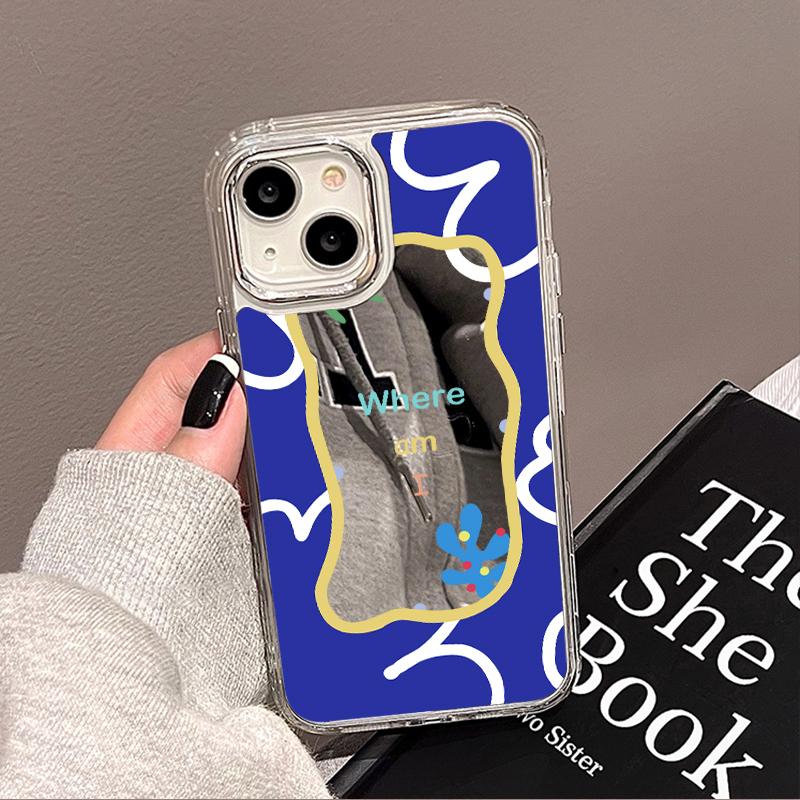 Luxury Make UP Mirror Phone Case For iPhone 16 Pro Max 11 13 14 15 12 16 Plus XR X XS 16promax 15promax Flower Back Covers Funda