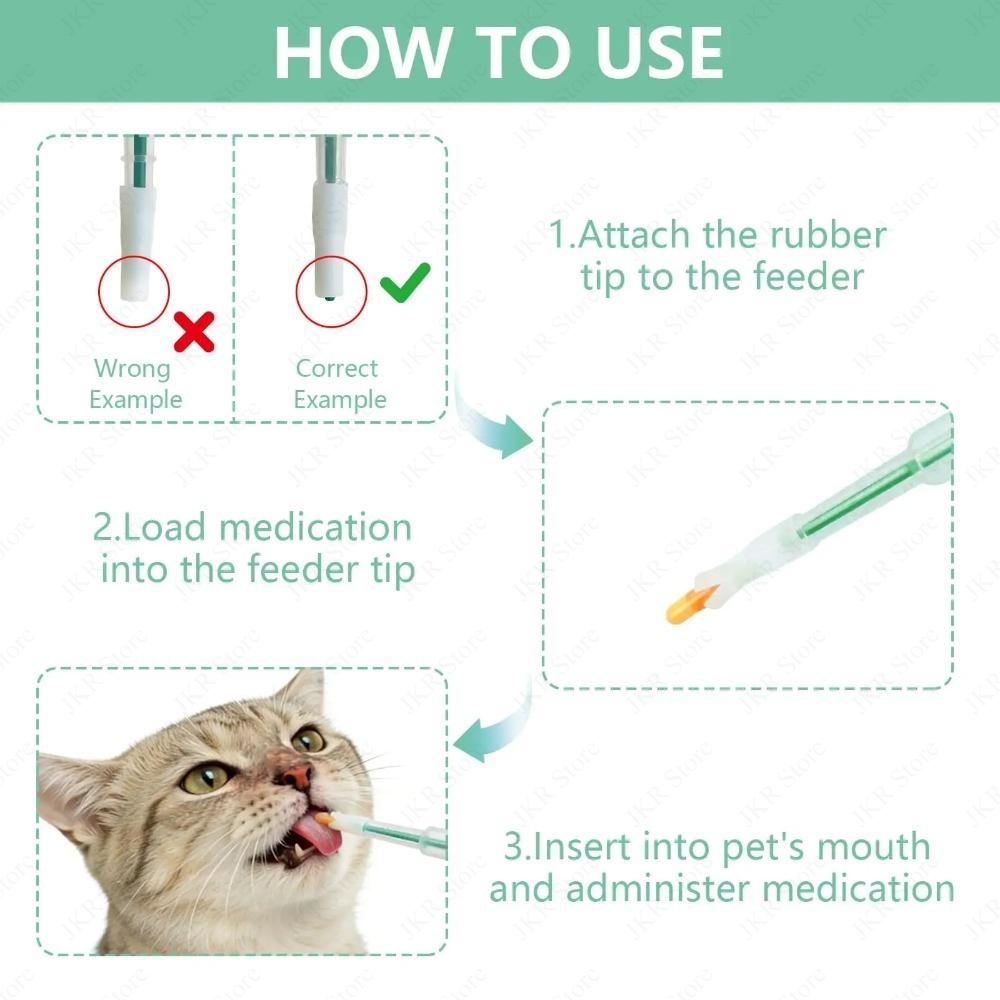Pet Pill Gun Medicine Feeder Syringe Tablet Push Dispenser for Dog Cat Kitten Puppy Water Milk Feeding Care Kit Accessory Tool