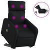 Vidaxl Reclining Lift Chair with Massage, Electric, Black