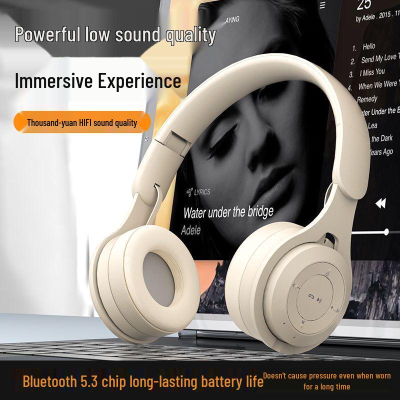 Y08 Over-Ear Noise-Canceling Bluetooth Headphones with Foldable Design and Card Slot, Ideal for Gaming and Gifts.
