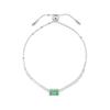 Matrix Adjustable Slide Clasp Brass Bracelet Women's Silver 5693411