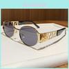 Metal Oval Frame Sunglasses With Pc Lenses For Fashionable Sun Protection And Outdoor Activities