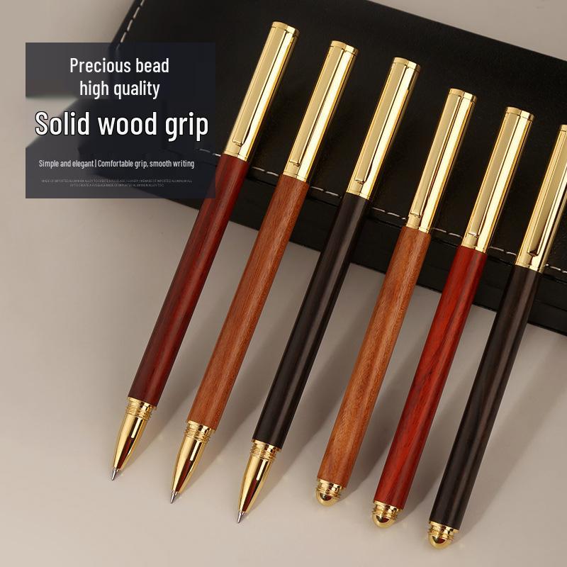 Brass Sandalwood Business Ballpoint Pen Gift Set with Engraving Option