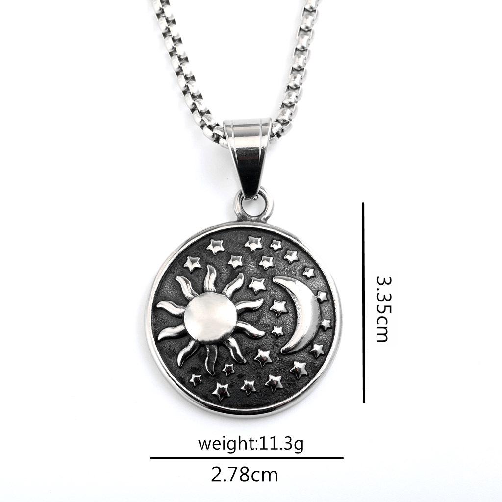 Eco-friendly Unisex Retro Stainless Steel Pendant Necklace