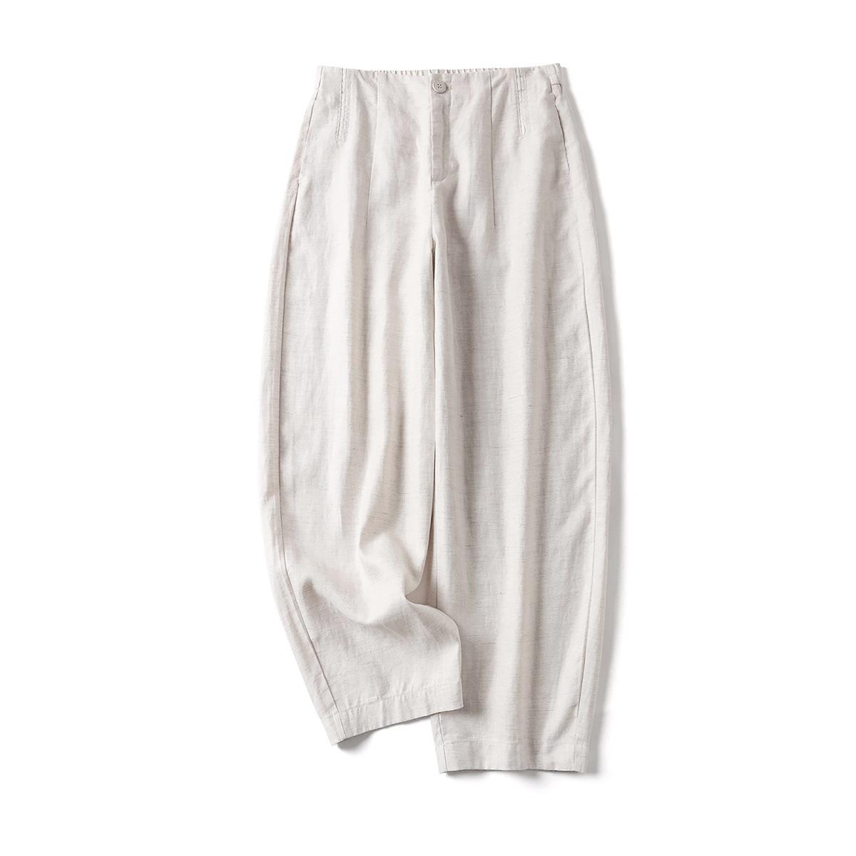 Tencel Linen High-Waist Loose Fit Summer Harem Pants XL