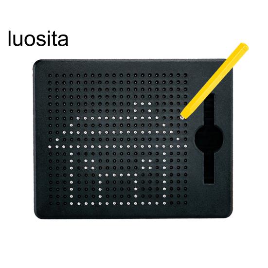 1 Set Kids Magnetic Drawing Board with 380/714 Steel Balls, Retractable Pen, Toddlers Early Education Dot Art Painting Pad, Children Boys Girls Gift