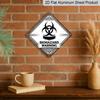 2D Flat, 1pc, Biohazard Theme, Metal Warning Decor Gift for Industrial Decor Lovers, Suitable for Office, Laboratory, Workshop, Hallway, Warehouse